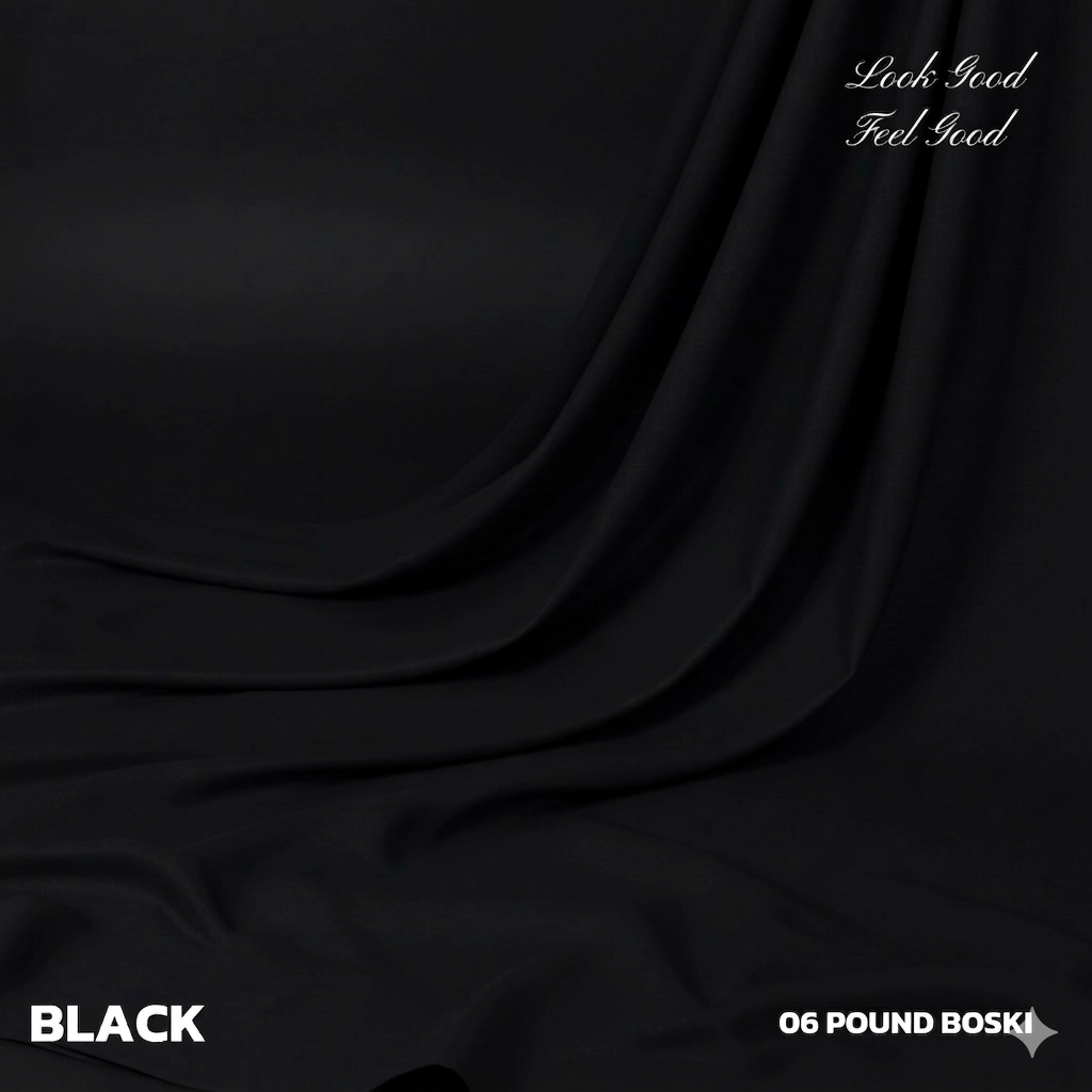 MOST PREMIUM AND SOFT FINISH SIX POUND BOSKI ( BLACK )