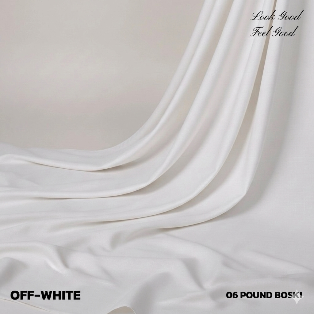 MOST PREMIUM AND SOFT FINISH SIX POUND BOSKI ( OFF-WHITE )