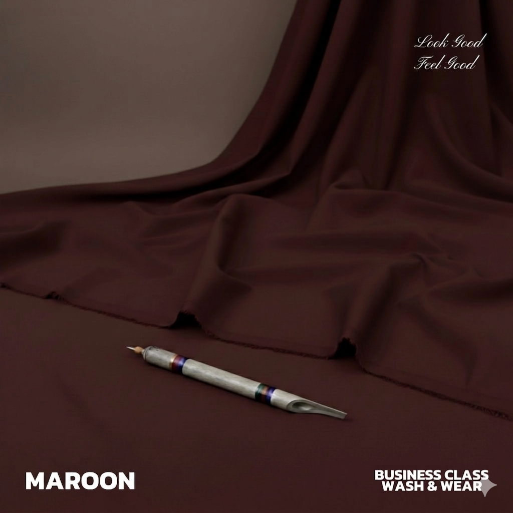 PURE SUPER LUXURY REGENT WASH & WEAR ( MAROON )