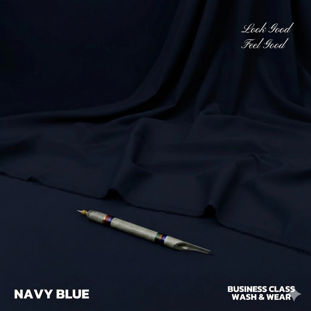 PURE SUPER LUXURY REGENT WASH & WEAR ( NAVY BLUE )