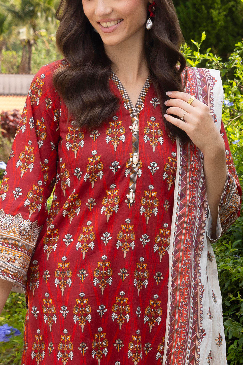 3 Piece Printed Lawn Suit and Dyed Trouser
