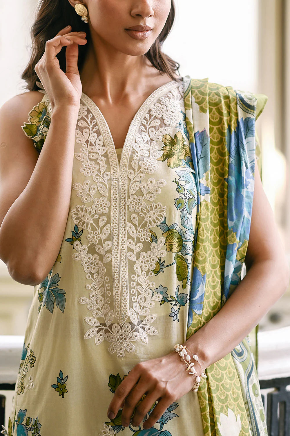 3 Piece Printed Lawn Suit and Dyed Trouser