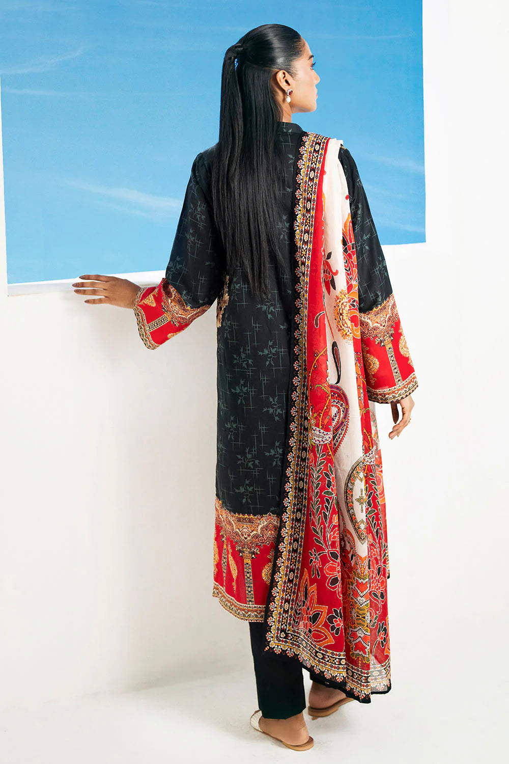3 Piece Printed Lawn Suit and Dyed Trouser