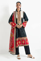 3 Piece Printed Lawn Suit and Dyed Trouser