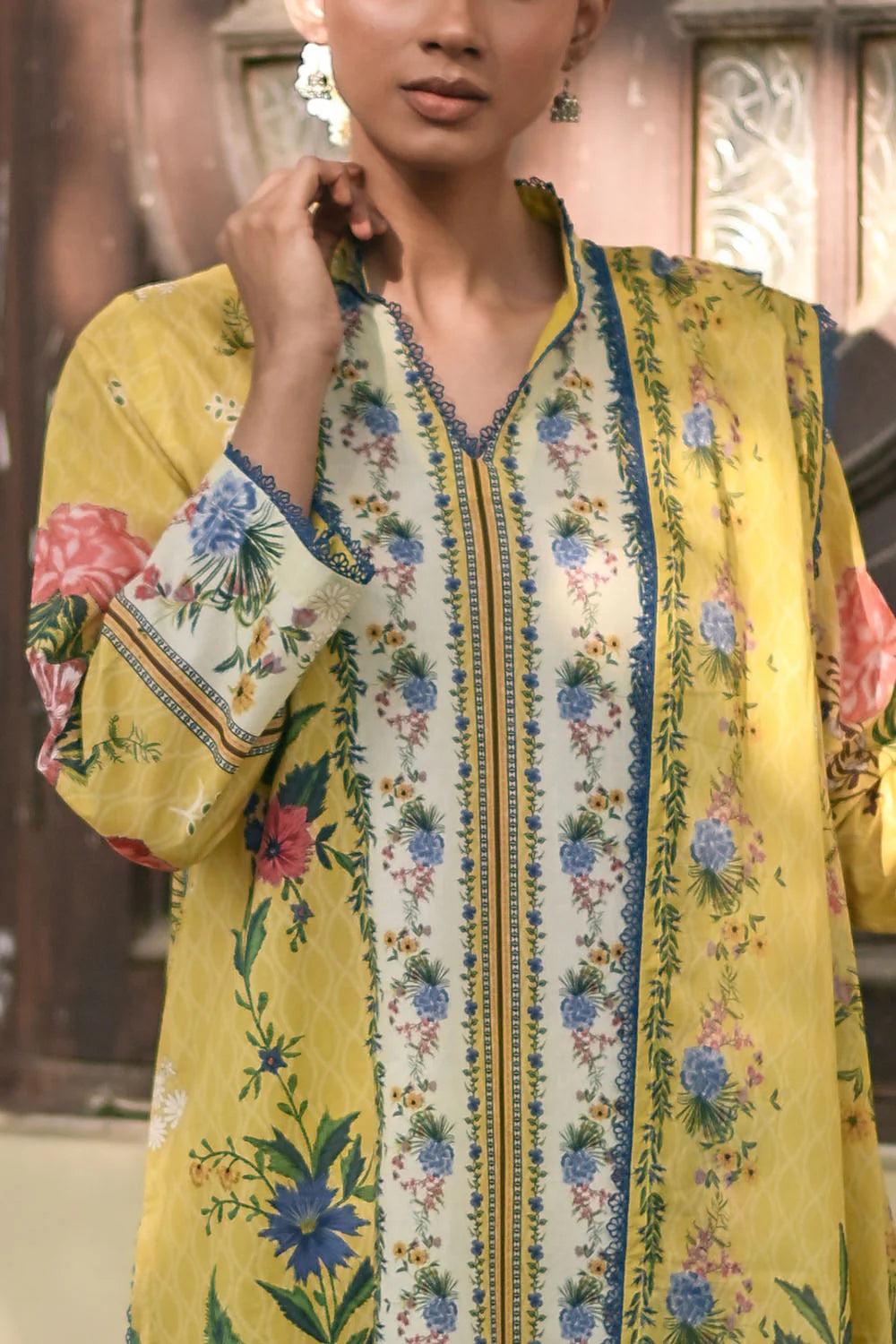 3 Piece Printed Lawn Suit and Dyed Trouser