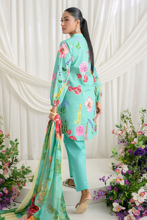3 Piece Printed Lawn Suit and Dyed Trouser