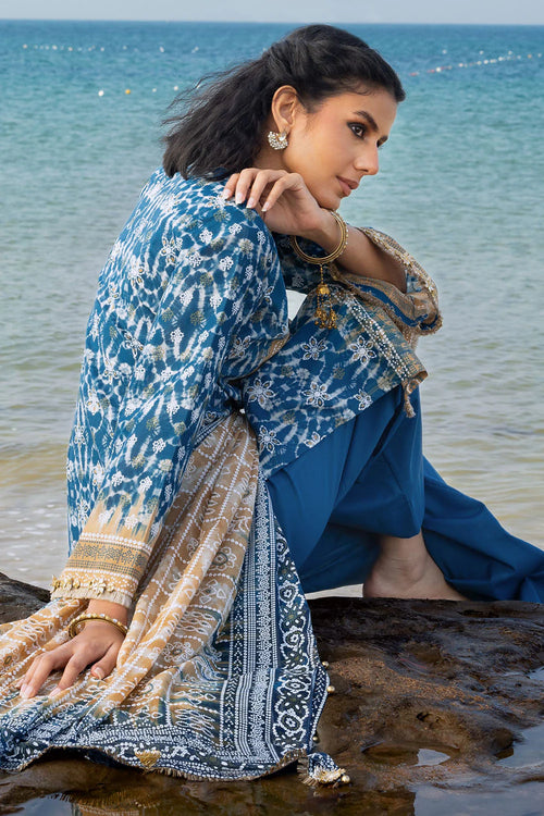 3 Piece Printed Lawn Suit and Dyed Trouser
