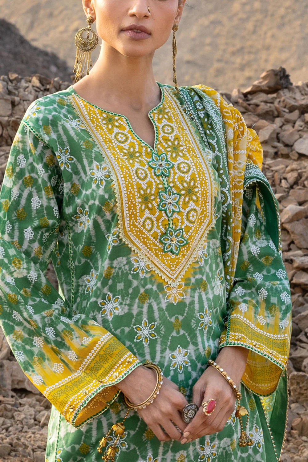3 Piece Printed Lawn Suit and Dyed Trouser