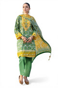 3 Piece Printed Lawn Suit and Dyed Trouser