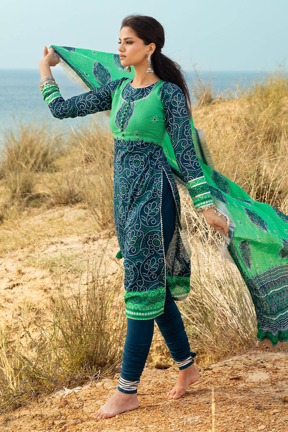3 Piece Printed Lawn Suit and Dyed Trouser